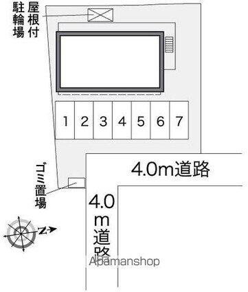 レオパレスクレール　伊藤[1K/19.87m2]の配置図