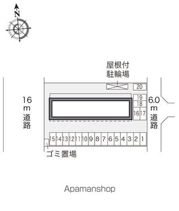 レオパレスルルド[1K/23.61m2]の配置図