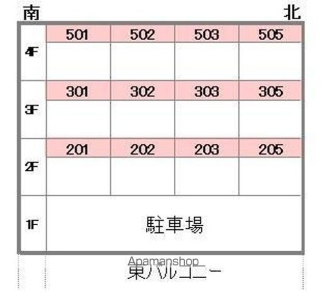 サウザンドリーフ南[1DK/30m2]の配置図
