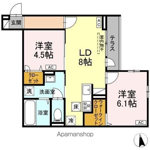 DーROOM下連雀の間取り写真