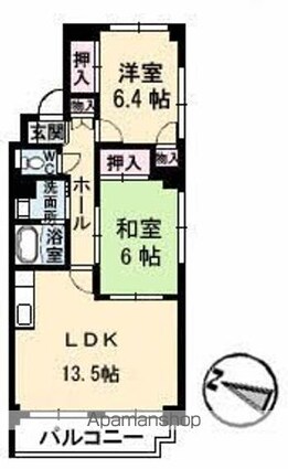 ショウリュウビル[2LDK/57.78m2]の間取図