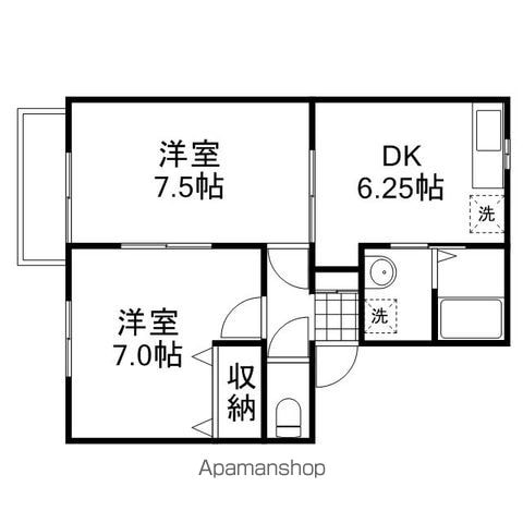 アワーズ新保Aの間取り写真