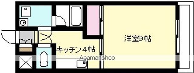ハイツＧウエスト[1K/30.78m2]の間取図