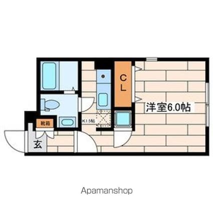 モデュロール渋谷本町[1K/23.12m2]の間取図
