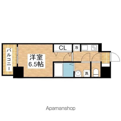 ＳーＲＥＳＩＤＥＮＣＥ今池ａｒｃａｎａ[1K/22.28m2]の間取図