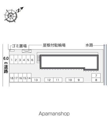レオパレスＧＲＡＮＤＥＵＲ[1K/23.18m2]の配置図