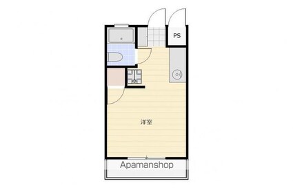香川県高松市勅使町[1K/22.01m2]の間取図