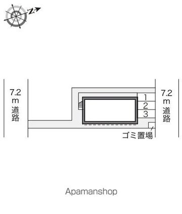 レオパレスＫ’ｓ　ｗｉｌｌ[1K/19.87m2]の配置図