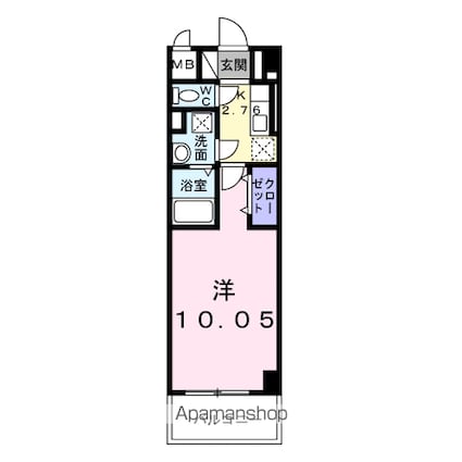 クロシェットＩＭＫ[1K/30.33m2]の間取図
