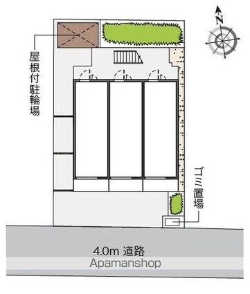 レオネクストフォレストミー谷原[1K/21.11m2]の配置図