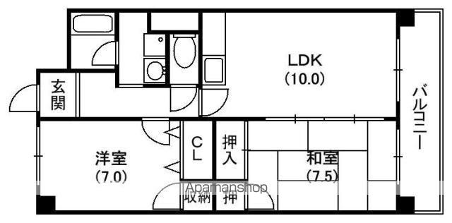 アメニティΑ館の間取り写真