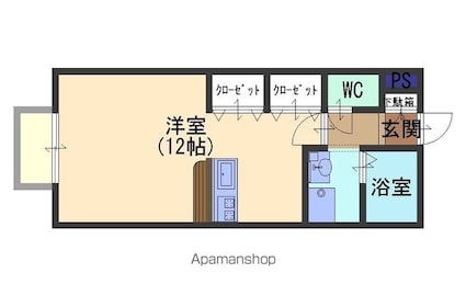 フォ－レストステージ[1R/31.46m2]の間取図