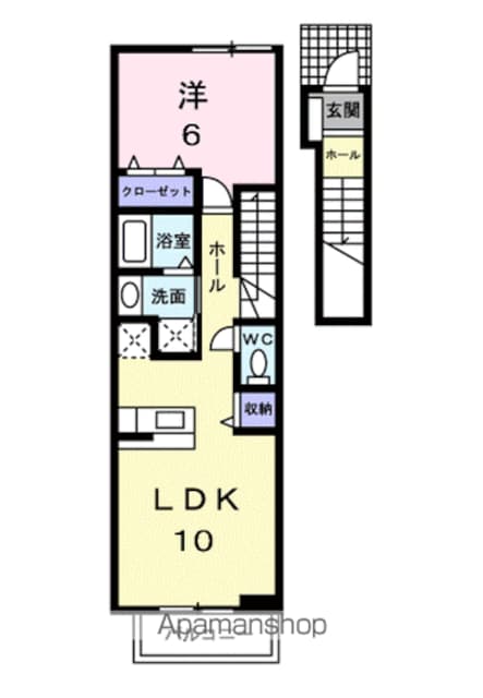 ミニヨンⅡ　Ｂ[1LDK/41.98m2]の間取図
