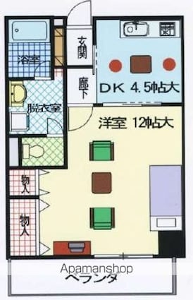 エル・カスティージョ・ワカヤマ[1DK/40m2]の間取図