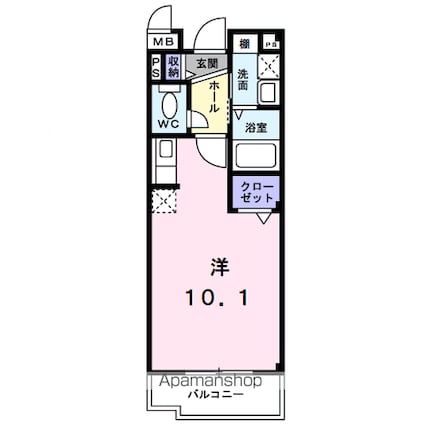 パラッツオエレガンテ[1R/27.25m2]の間取図