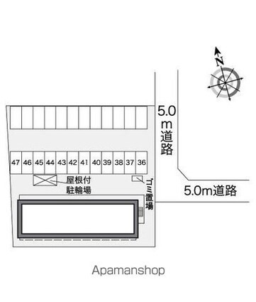 レオパレスサンヒルズ[1K/26.49m2]の配置図