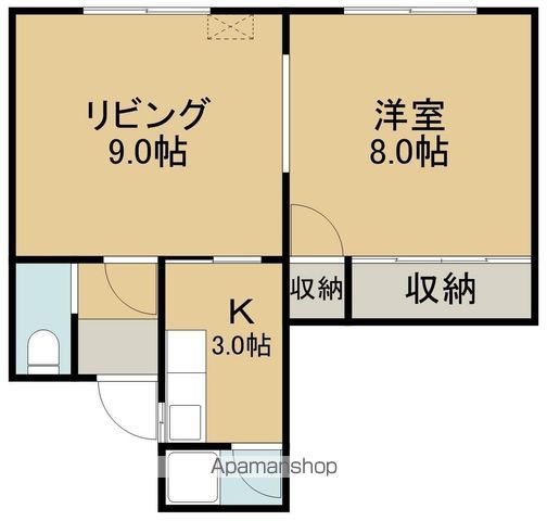 コーポアカシヤの間取り写真