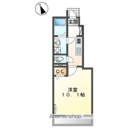 サニーコート藤[1K/31.57m2]の間取図