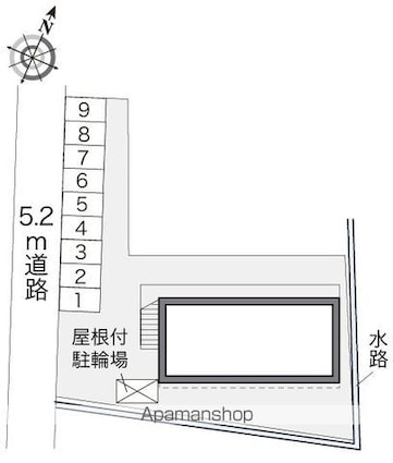 レオパレスコート柴宮[1K/23.18m2]の配置図