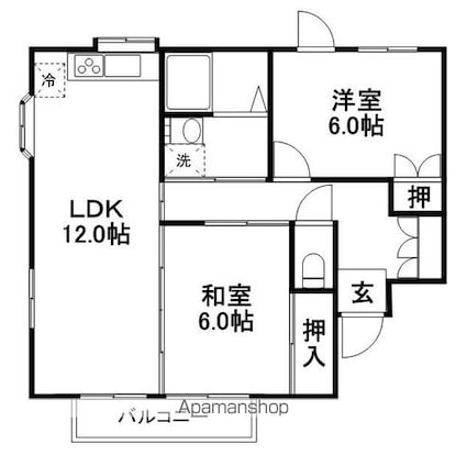 メゾン・ド・ソレイユ[2LDK/55.7m2]の間取図