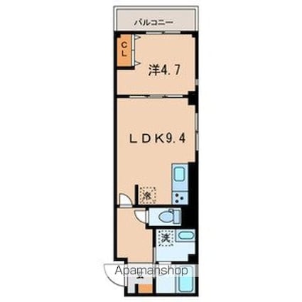 （仮称）墨田区亀沢３丁目計画[1LDK/36.55m2]の間取図