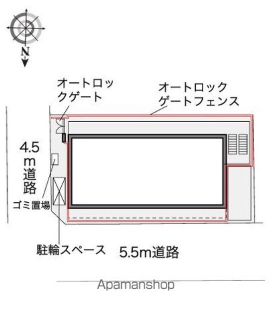 レオパレスシェモアⅢ[1K/19.87m2]の配置図