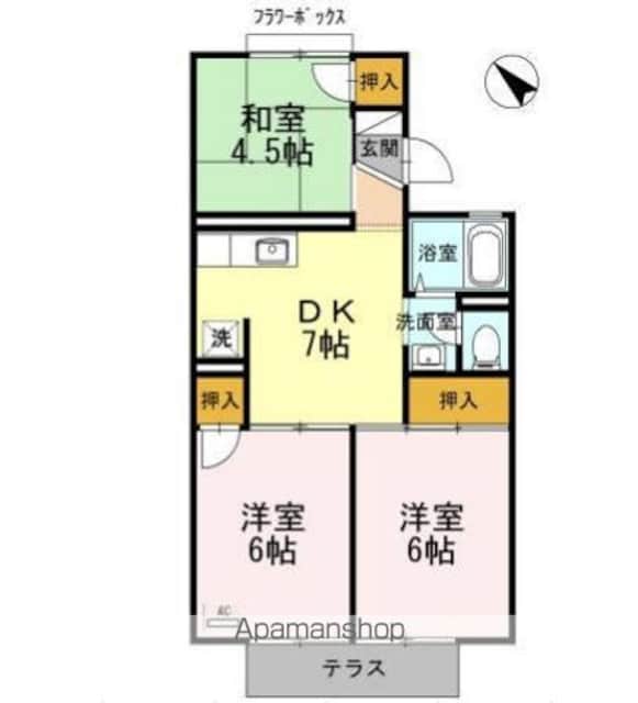 エミネントセジュール　Ｂ棟[3DK/54.73m2]の間取図
