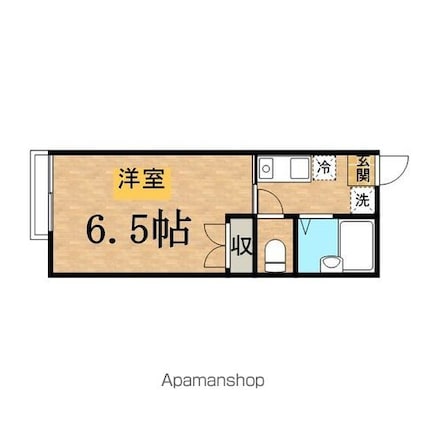 ハイツ向の岡[1K/19.61m2]の間取図
