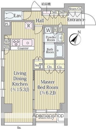 東京都練馬区氷川台３丁目[1LDK/52.49m2]の間取図