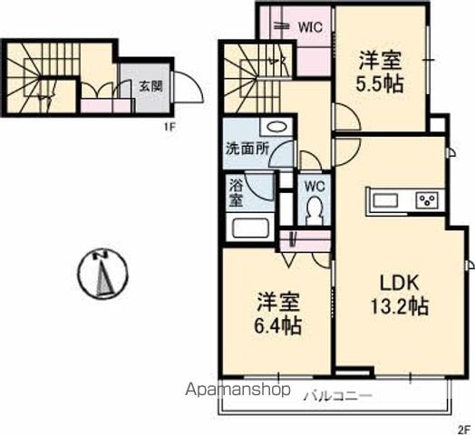 山陽本線 北長瀬駅 徒歩18分 2階建 築5年の間取り写真