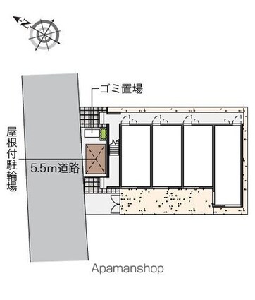 レオパレスグレシア[1K/22.35m2]の配置図