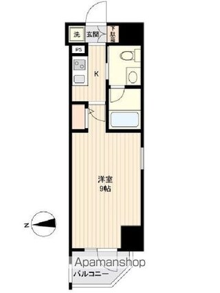 オーキッドレジデンス蔵前[1K/25.8m2]の間取図