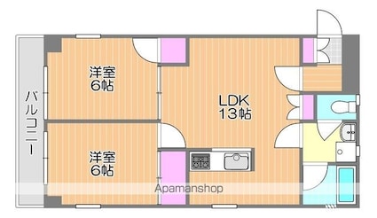 オノ・フラッツ[2LDK/56.79m2]の間取図