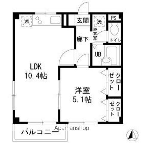 【世田谷区深沢のマンションの間取り】