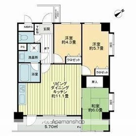 【ライオンズマンション湘南江の島の間取り】