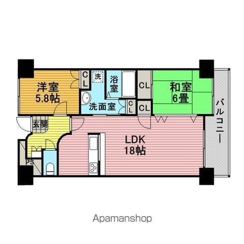 大阪市御堂筋線 新大阪駅 徒歩13分 8階建 築19年の間取り写真