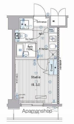 東京都豊島区北大塚３丁目[1K/20.86m2]の間取図