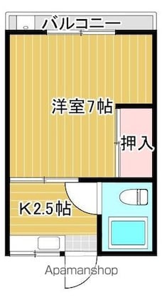コーポライフ[1K/19.87m2]の間取図