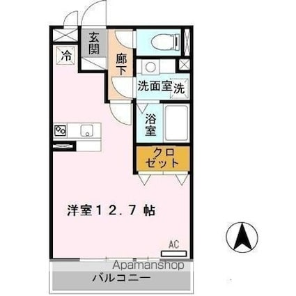グラン　ヴィル[1R/33.4m2]の間取図
