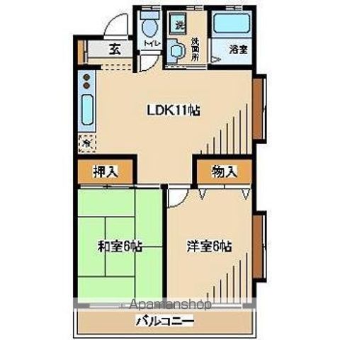 世田谷区北烏山のアパートの間取り