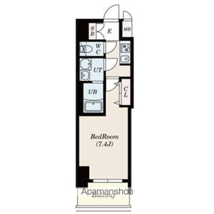 ＳーＲＥＳＩＤＥＮＣＥ庄内通Ｎｏｒｔｈ[1K/25.01m2]の間取図