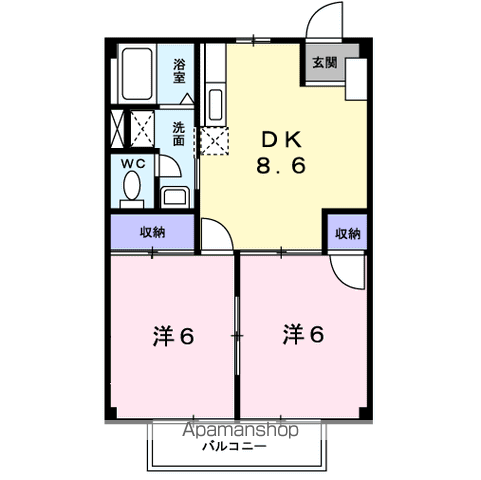 シティハイツ石渡の間取り