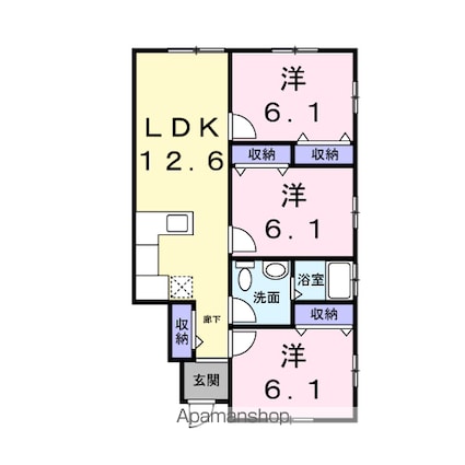 マルモハイム[3LDK/68.32m2]の間取図