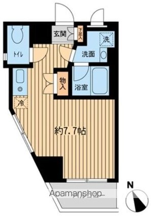 神楽坂フラッツ[1R/25.05m2]の間取図