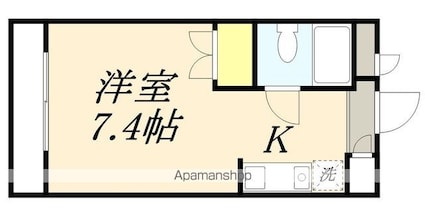 東京都三鷹市下連雀２丁目[1R/16.5m2]の間取図