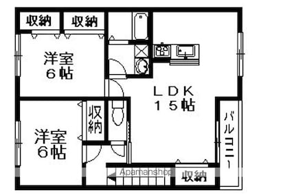 リトルアグリン[2LDK/69.66m2]の間取図