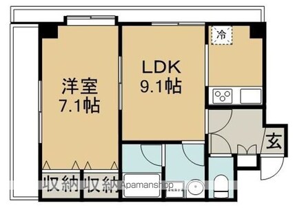 東京都杉並区阿佐谷北６丁目[1LDK/40.92m2]の間取図