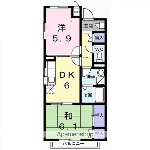 メゾン河村の間取り写真