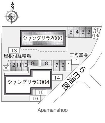 レオパレスシャングリラ２０００[2DK/49.68m2]の配置図