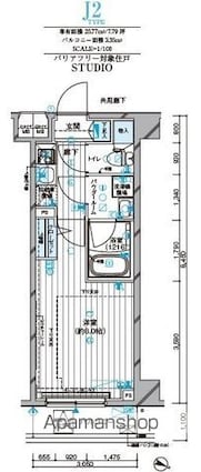 東京都板橋区坂下１丁目[1K/25.77m2]の間取図